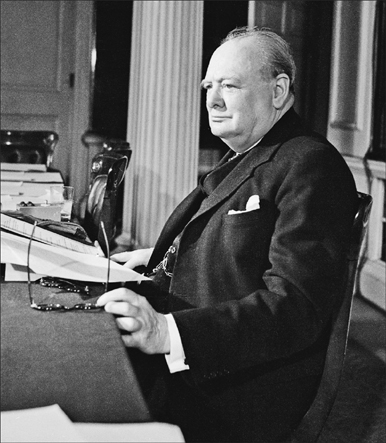 British Prime Minister: Winston Leonard Spencer Churchill. (IWM, London, photographic archive, H 41846)