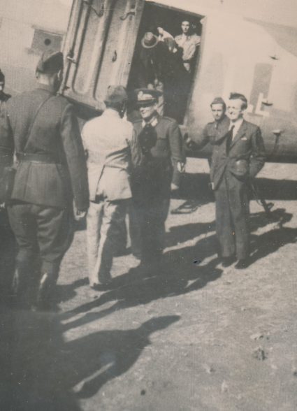 Marshall Tito, Dr. Ivan Ribar, Kosanovic at the airfield, Vis, August 1944. (Military Museum, Belgrade, Collection of photographs, 14347