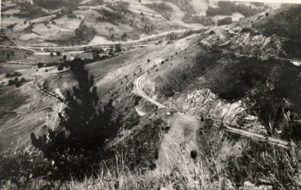 A picture taken by Major Archie Jack of a successful attack on the Mokra Gora railway line that stopped supplies reaching Sarajevo from Belgrade. (IWM, London, Documents archive 12697)