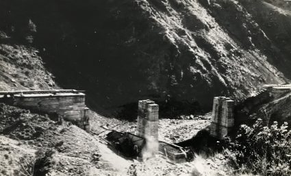 The bridge near Mokra Gora after it had been blown by Major Archie Jack and JVuO engineers. The BBC attributed the destruction of 5 bridges and tunnels in this area to the Partisans. (IWM, London, photographic archive, Documents archive 12697)