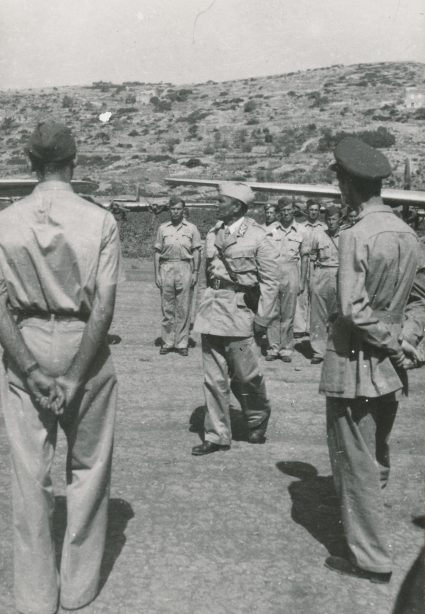 Marshall Tito visiting 2 Air Force squadron, National Liberation Army of Yugoslavia (NOVJ) on Vis in September 1944. (Military Museum, Belgrade, Collection of photographs, 22980)