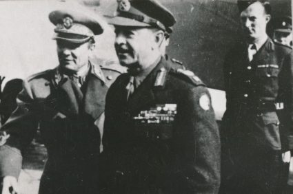 Marshall Tito and Field Marshall Harold Alexander at the airfield in Zemun, 1945. (Military Museum, Belgrade, Collection of photographs, 22992)