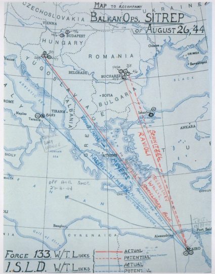 Secret Intelligence S er vice (SIS) radio links from Cairo into the Kingdom of Yugoslavia. (National Archives, London, Document HS7-202.