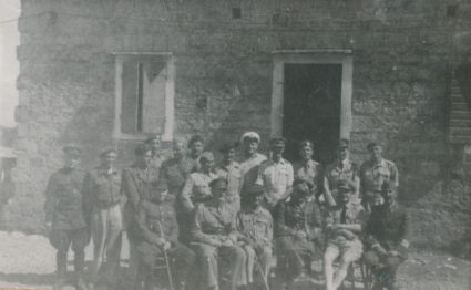 Josip Broz Tito and Savo Orović with members of the Allied Military Missions on Vis, 1944. (Military Museum, Belgrade, Collection of photographs, 8813)