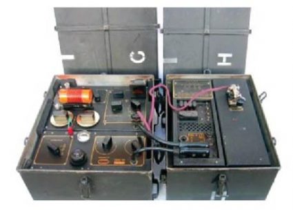 The Mk II (also known as the B2) radio transmitter was developed in 1942 by Captain John Brown of the S.O.E. for use by resistance groups and secret agents working in occupied territory. It could be contained within a suitcase so that an agent could travel inconspicuously, or in a more robust container as seen below.